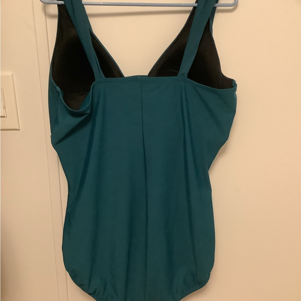 Lands' End Teal One-Piece Swimsuit - Picture 2 of 3